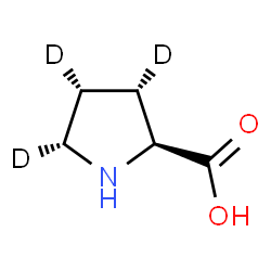 ChemSpider 2D Image | (3S,4R,5R)-L-(3,4,5-~2~H_3_)Proline | C5H6D3NO2