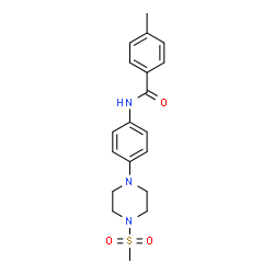 ChemSpider 2D Image | 4-Methyl-N-{4-[4-(methylsulfonyl)-1-piperazinyl]phenyl}benzamide | C19H23N3O3S