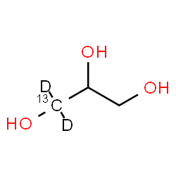 ChemSpider 2D Image | 1,2,3-(1-~13~C,1,1-~2~H_2_)Propanetriol | C213CH6D2O3