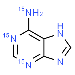 ChemSpider 2D Image | (1,3-~15~N_2_)-7H-Purin-6-(~15~N)amine | C5H5N215N3