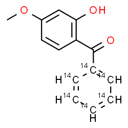 ChemSpider 2D Image | (2-Hydroxy-4-methoxyphenyl)[(~14~C_6_)phenyl]methanone | C814C6H12O3