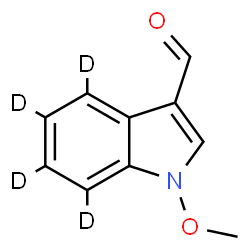 ChemSpider 2D Image | 1-Methoxy(4,5,6,7-~2~H_4_)-1H-indole-3-carbaldehyde | C10H5D4NO2